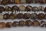 COP1386 15.5 inches 4mm faceted round fire lace opal beads