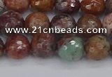 COP1395 15.5 inches 8mm faceted round African green opal beads