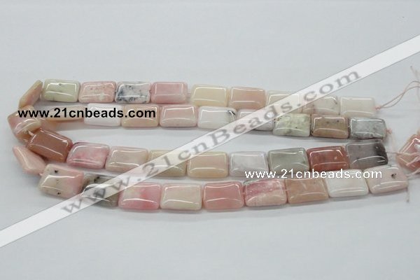 COP14 15.5 inches 15*20mm rectangle natural pink opal beads wholesale