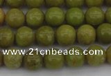 COP1401 15.5 inches 6mm round yellow opal gemstone beads