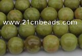 COP1402 15.5 inches 8mm round yellow opal gemstone beads