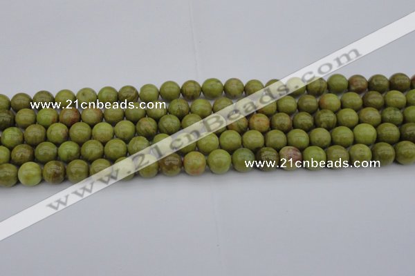 COP1402 15.5 inches 8mm round yellow opal gemstone beads