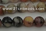 COP1414 15.5 inches 12mm faceted round natural pink opal gemstone beads