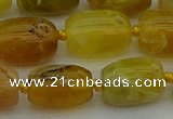 COP1422 15.5 inches 13*18mm drum yellow opal gemstone beads