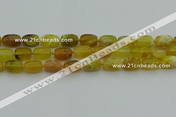 COP1422 15.5 inches 13*18mm drum yellow opal gemstone beads