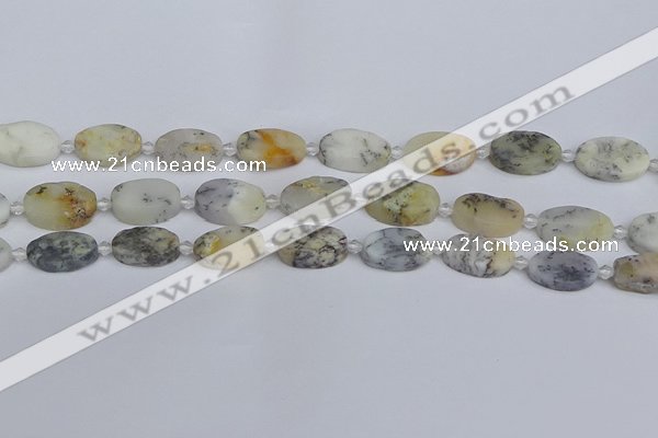 COP1431 15.5 inches 10*16mm oval white opal gemstone beads