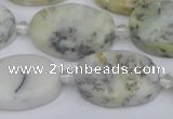 COP1433 15.5 inches 15*20mm oval white opal gemstone beads