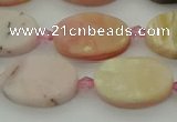 COP1437 15.5 inches 12*18mm oval natural pink opal gemstone beads