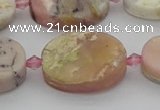 COP1439 15.5 inches 16*22mm oval natural pink opal gemstone beads