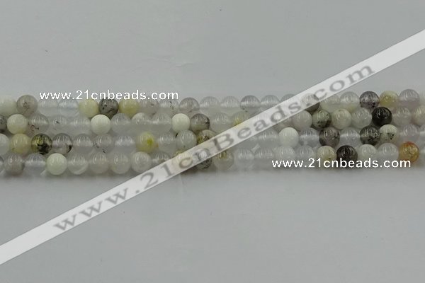 COP1451 15.5 inches 6mm round grey opal gemstone beads