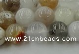 COP1452 15.5 inches 8mm round grey opal gemstone beads