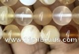 COP1457 15.5 inches 8mm round yellow opal gemstone beads