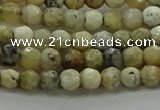 COP1470 15.5 inches 4mm faceted round African opal gemstone beads