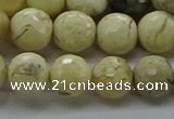 COP1472 15.5 inches 8mm faceted round African opal gemstone beads