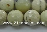 COP1475 15.5 inches 14mm faceted round African opal gemstone beads