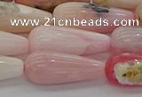 COP1490 15.5 inches 8*20mm teardrop natural pink opal beads