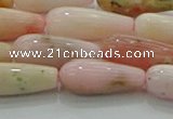 COP1491 15.5 inches 6*16mm teardrop natural pink opal beads