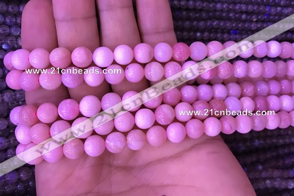 COP1528 15.5 inches 8mm round natural pink opal gemstone beads