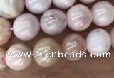 COP1541 15.5 inches 6mm round AB-color natural pink opal beads