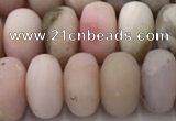 COP1548 15.5 inches 6*10mm rondelle matte natural pink opal beads