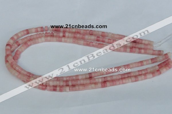 COP156 15.5 inches 4*6mm rondelle pink opal gemstone beads wholesale