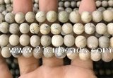 COP1563 15.5 inches 10mm round matte African opal beads