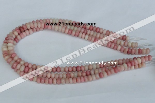 COP158 15.5 inches 4*6mm rondelle pink opal gemstone beads wholesale