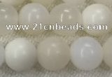 COP1589 15.5 inches 8mm round white opal gemstone beads