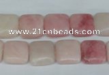 COP161 15.5 inches 12*12mm square pink opal gemstone beads wholesale