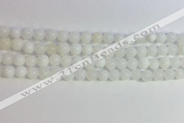 COP1615 15.5 inches 6mm round white opal gemstone beads