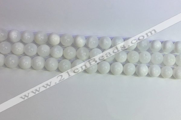 COP1616 15.5 inches 8mm round white opal gemstone beads