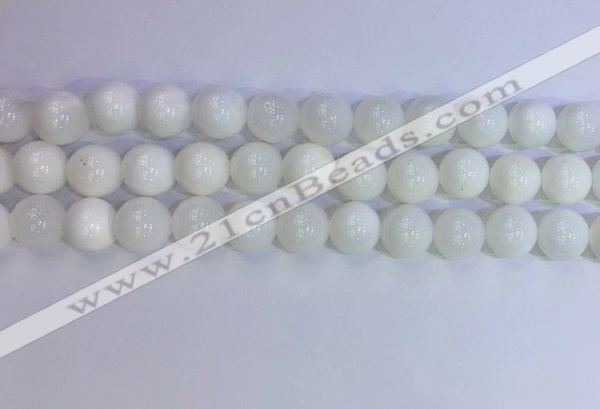 COP1618 15.5 inches 12mm round white opal gemstone beads