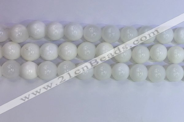 COP1619 15.5 inches 14mm round white opal gemstone beads