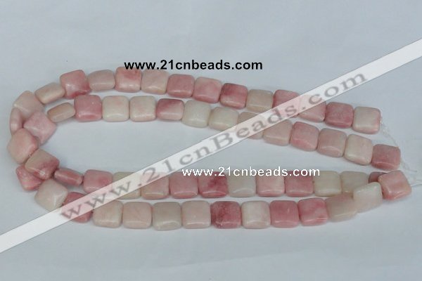 COP162 15.5 inches 14*14mm square pink opal gemstone beads wholesale