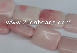 COP163 15.5 inches 15*20mm rectangle pink opal gemstone beads