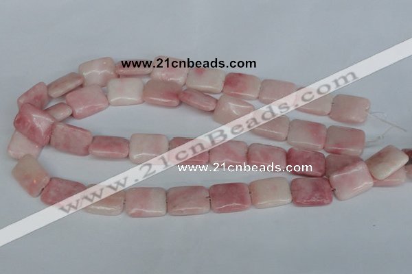 COP163 15.5 inches 15*20mm rectangle pink opal gemstone beads