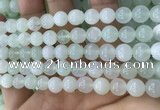 COP1636 15.5 inches 8mm round natural green opal beads