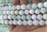 COP1637 15.5 inches 10mm round natural green opal beads
