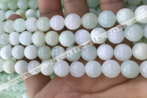 COP1637 15.5 inches 10mm round natural green opal beads