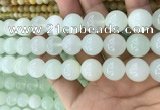 COP1639 15.5 inches 14mm round natural green opal beads