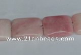 COP164 15.5 inches 30*40mm rectangle pink opal gemstone beads