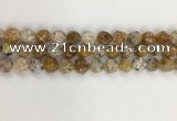 COP1677 15.5 inches 10mm faceted nuggets yellow opal gemstone beads