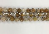 COP1678 15.5 inches 12mm faceted nuggets yellow opal gemstone beads