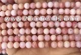 COP1693 15.5 inches 6mm round natural pink opal gemstone beads