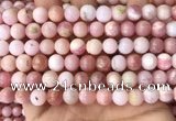 COP1694 15.5 inches 8mm round natural pink opal gemstone beads