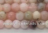 COP1701 15.5 inches 4mm round natural pink opal gemstone beads