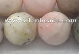 COP1716 15.5 inches 16mm faceted round natural pink opal beads