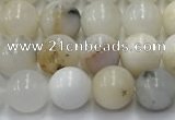 COP1725 15.5 inches 6mm round white opal beads wholesale