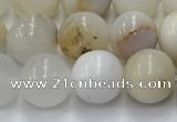 COP1726 15.5 inches 8mm round white opal beads wholesale