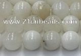 COP1730 15.5 inches 6mm round white opal beads wholesale